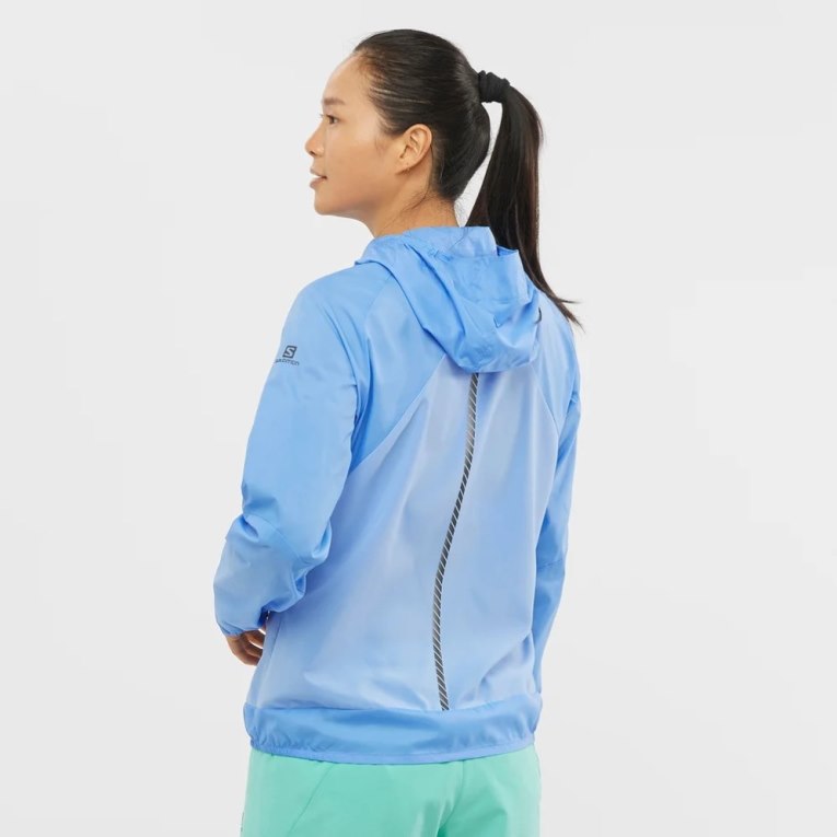 Chaquetas Shell Salomon Bonatti Cross Viento Mujer Azules Claro | MX NTDA103